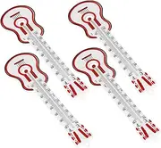 Kisangel Room Temperature Meter 4pcs Indoor Thermometer Guitar Thermometer Accurate Temperature Gauge