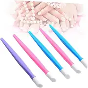Healeved 10pcs Nail Cuticle Pusher Set Professional Cuticle Remover Tools Acrylic Tips for Manicure Nail Art Random Color