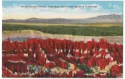 Silent City, Bryce Canyon National Park, Utah, Unused Vintage Linen Postcard
