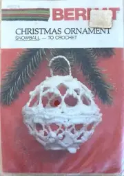 Bernat Christmas Ornament Snowball to Crochet 1983