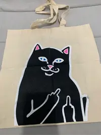 在飛比找Yahoo!奇摩拍賣優惠-Ripndip 中指貓 托特包