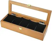 [CFZSALK] Necklace Organiser Organizer Storage Display Box Shockproof Waterproof Mysterious Box Accessories Watch Box 5 Slot Wooden Watch（30*12*10cm） Earring Jewellery Box Necklace Jewellery Box(Type-C) KeYJ