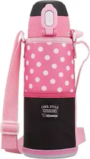 ZOJIRUSHI Water Bottle for Cool Stainless 0.8L Pink Black with Pouch SD-JK08 New