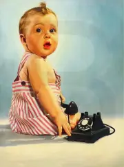 1940s Telephone Ad 11 x 14" Photo Print