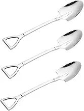 FUNOMOCYA Stainless Steel Mud Scraping Spoons 3 Piece Set Serrated Design Ideal for Fruits Pumpkins Baby Feeding