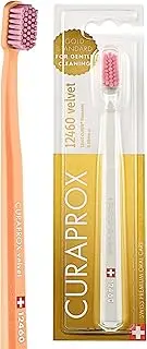Curaprox CS 12460 Velvet Toothbrush - Ultra Soft Manual Toothbrush for Adults with 12460 Super Soft CUREN Bristles - Random Color