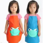 1pc Kid Girls boys Children water resist frog Bib Apron Art Paint Smock vest