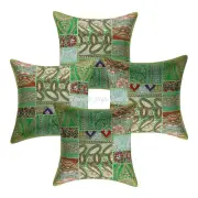 Ethnic Cushion Cover Patchwork Vintage 30 x 30 cm Hippie Sofa Car Pillow Case