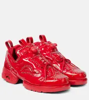 [Noir Kei Ninomiya] Noir Kei Ninomiya Studded brogue sneakers UK 8 red