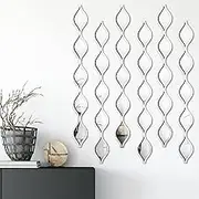 Acrylic Teardrop Mirror Wall Decor Decorative Mirror Narrow Wall Decor Boho Vintage Decals Art for Apartment Home Living Room Bathroom Bedroom Hallway