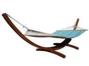 Petra Leisure Quilted Teal/Yellow TWO Person Hammock Bed. STAND NOT INCLUDED