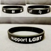 在飛比找蝦皮購物優惠-Support LGBT 婚姻平權 彩虹手環 同性戀 同志 