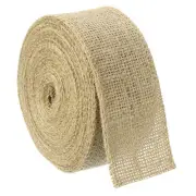 10 Yards Natural Burlap Ribbon 2 Inch Jute Burlap Wired Ribbon Rustic Ribbon