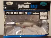 Savage Salt Pulse Tail Mullet RTF 5" 1-1/3oz Rattling Scented #2574 White Mullet