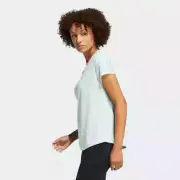 Adidas Womens 3 Stripe Climalite Short Sleeve Crew Neck Workout T-Shirt Medium