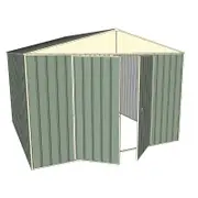 Build-a-Shed 3.0 x 3.0 x 2.3m Double Hinge Door Garden Shed - Green