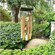 Wind Chimes 1Pcs Large Copper Money Wind Chime Tubes Bells Copper Metal Pipe Pendant Balcony Outdoor Yard Garden Home Decoration Wind Chimes Outdoor