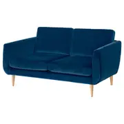 SMEDSTORP 2-seat sofa, Djuparp dark green-blue/birch