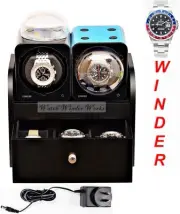 Fancy Brick Dual Automatic Watch Winder system-model:2FB-B2-CLRS;expandable to 6