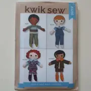 Kwik Sew Sewing Pattern K4356 4356 Dolls & Dolls Clothes Sewing Pattern NEW