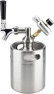 Brewing Accessory Home Brewing 2L Faucet Pressurized Home Brewing Craft Beer Dispenser Growler Mini Beer Keg System