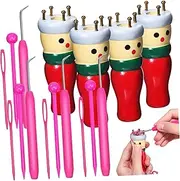 Kisangel Wooden Knit Knitter Craft Kit Knit Set for Beginners Knitting Ornament Looming Knitting Kit DIY Doll Making Toy Random Color