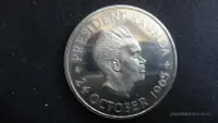 在飛比找Yahoo!奇摩拍賣優惠-贊比亞1965年5先令克朗型紀念幣鎳幣