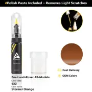 Touch Up Paint For Land Rover All Models 932 Stormer Orange With Polish Paste