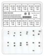 Swiss Horotec MSA99.020 Assortment of Stainless Steel Waterproof Domed Crowns