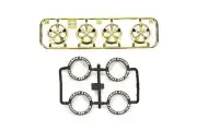 Tamiya 95331 1/32 Mini 4WD Parts Gold Plated 5-spoke Wheels w/Low Profile Tires