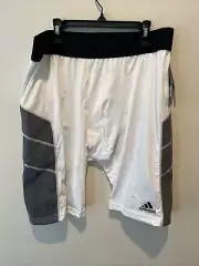 Adidas Men’s Slider Shorts Climalite White With Cup Slot (Cup Not Included) XL