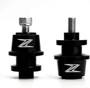 Motorcycle M8 Swing Arm Spools Sliders, CNC Swing Arm Stand Screw, Swingarm Stand Paddock Compatible for Kawasaki Z900 Z650 Z400 Z500 Z800 Z1000 Z1000SX Z1000R ZX-6R ZX-10R Z 500 900 (Black)