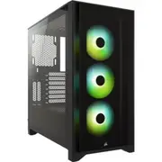 Corsair iCUE 4000X RGB Tempered Glass Mid-Tower Case, Black