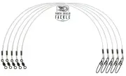 5 Pack 100lb 22" Musky Pike Fluorocarbon Fishing Leaders Stay-Lok Crane Swivel