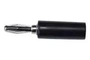 CONN, Banana PLUG, 15A, BLACK, Banana Test Connectors BU-00243-0