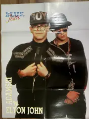 ELTON JOHN RAREST Middle East TURKISH MAGAZINE GIFT POSTER COLLECTIBLE