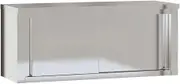 vidaXL Stainless Steel Kitchen Wall Cabinet with Sliding Doors – Ample Storage, Hygienic, Corrosion Resistant, Space-Saving 110x40x46cm, Silver