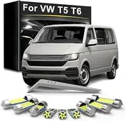 19PCS LED Interior Light Bulb Kit, For VW Volkswagen Multivan Caravelle Transporter T5 T6 2003-2020 Car Accessories