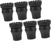 GAROZATION 6Pcs Non Slip Rubber Hiking Pole Tips Skid Foot Covers for Stability Traction Durable Accessories for Walking Sticks Trekking Pole Cane Protection for Seniors