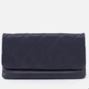 HOBO Advent Continental Leather Wallet, Soft Luxury Leather, Designer NAVY, NWT