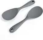 2 Pcs Silicone Rice Paddle,Non Stick Rice Spoon Scooper Spatula,Heat Resistant R