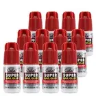 12 botellas Super Nail Glue Adhesivo líquido para uñas de secado rápido