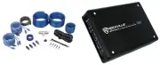Rockville KRYPTON F1 1600w Peak / 400w RMS 4 Channel Car Audio Amplifier+Amp Kit