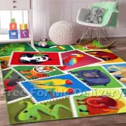WHIZZ KIDS WILD ANIMALS FUN FLOOR RUG (S) 120x170cm **FREE DELIVERY**