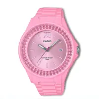 在飛比找momo購物網優惠-【CASIO 卡西歐】CASIO 指針女錶 鑲鑽錶圈 時尚簡