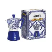 Bialetti Dolce & Gabbana Blue Mediterranean Moka Express 3 6 Cup D&G Coffee Pot