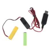 LR6 AA Battery Eliminator 1M USB Power Supply Cable Replace 2 AA Battery for LED