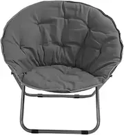 Round Folding Chair,Camping Stools for Adults,Oversize Padded Moon Chair,Soft Stable Portable Foldable Chair for Camping Beach Picnic