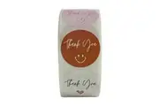 1000 Pieces X 'Thank You' Label Adhesive Assorted Round Stickers 25mm Roll