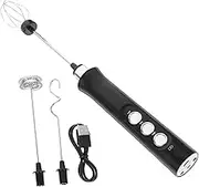Gatuida Egg Milk Frother Handheld Rechargeable Portable Mini Electric Whisk Frother for Coffee Smoothie Bubble Tea 3 Speeds